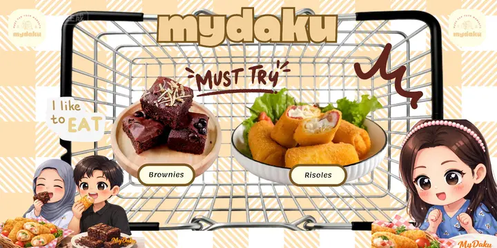 banner mydaku dessert brownies dan risoles